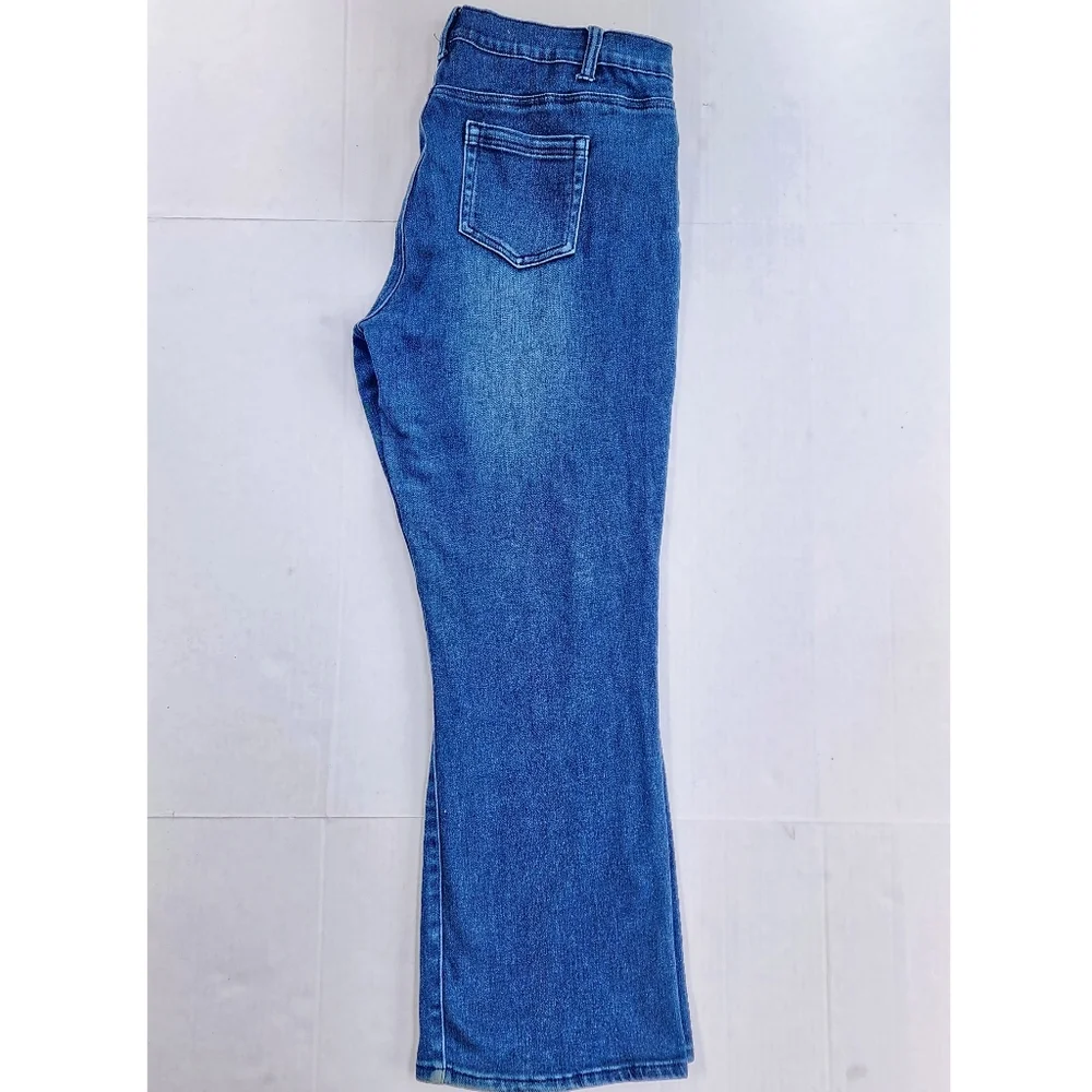 DG2 by Diane Gilman Comfort Virtual Stretch Boot-Cut indigo Blue Jean - Picture 2 of 10